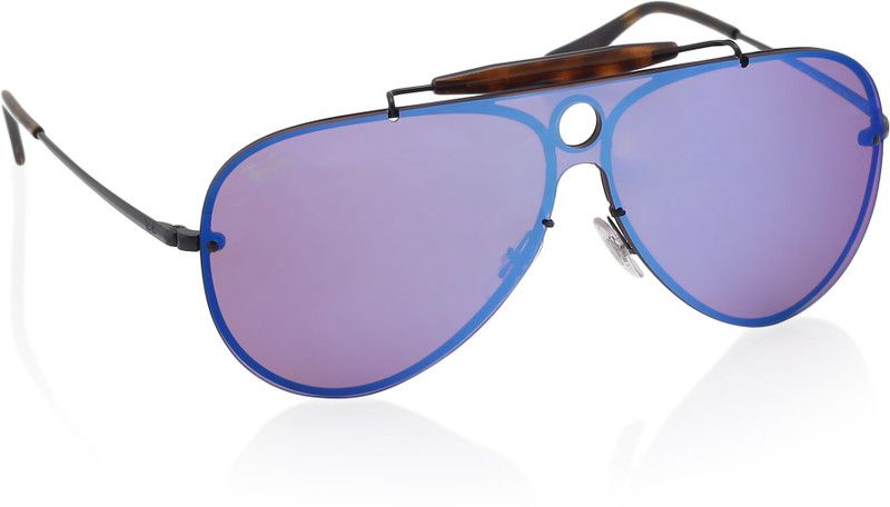 Mirrored Aviator Sunglasses (32)  (For Men & Women, Blue)