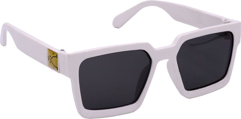 Riding Glasses, UV Protection Retro Square Sunglasses (52)  (For Women, Black)