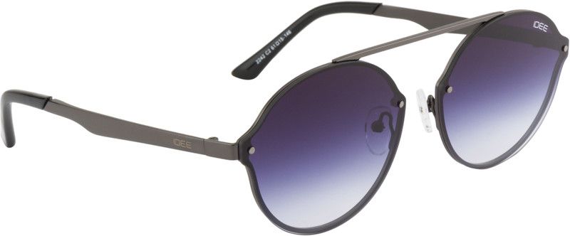 Gradient Round Sunglasses (61)  (For Women, Blue)