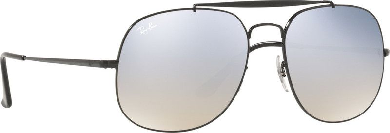 Mirrored Aviator Sunglasses (57)  (For Men, Silver)
