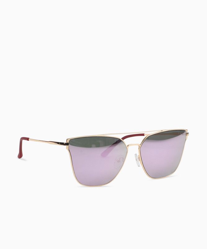 Mirrored Butterfly Sunglasses (60)  (For Men & Women, Violet)