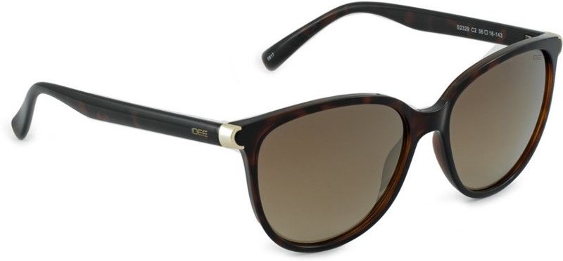 Mirrored Wayfarer Sunglasses (56)  (For Women, Golden)