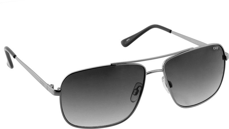 Gradient Rectangular Sunglasses (61)  (For Men, Grey)