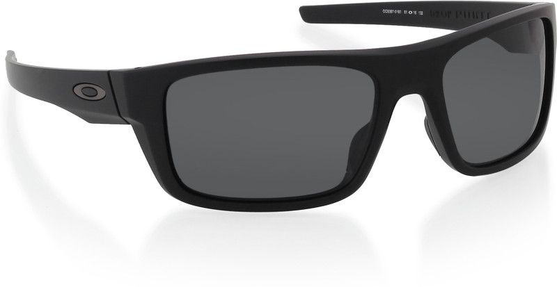 DROP POINT Rectangular Sunglass  (For Men, Grey)