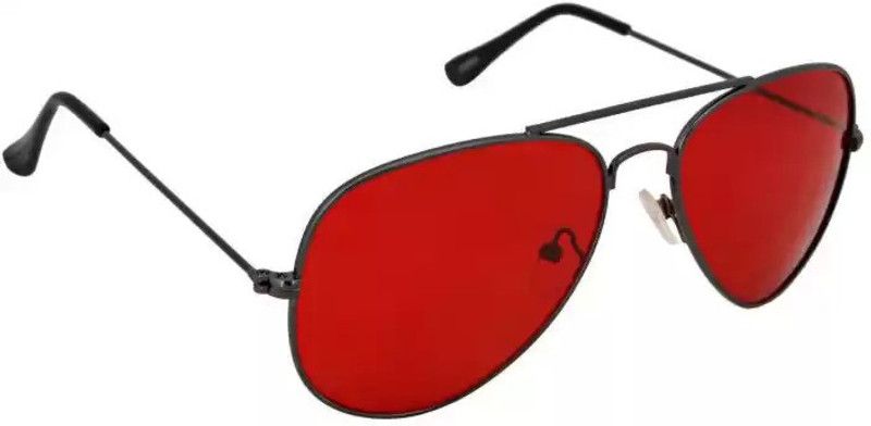 Aviator Sunglasses  (For Men & Women, Red)