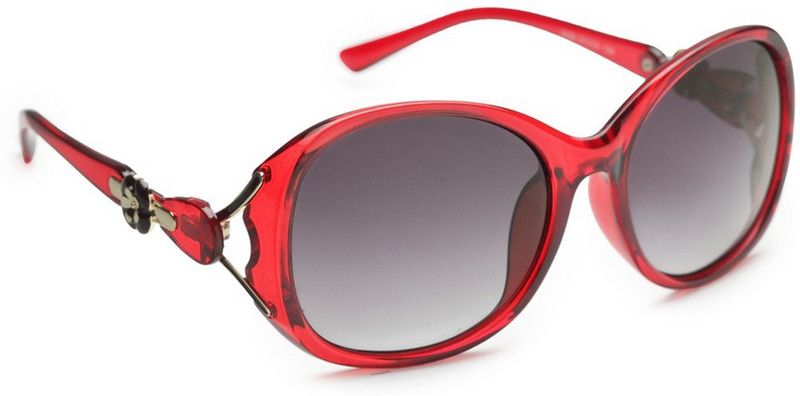 UV Protection Butterfly Sunglasses (61)  (For Women, Black)