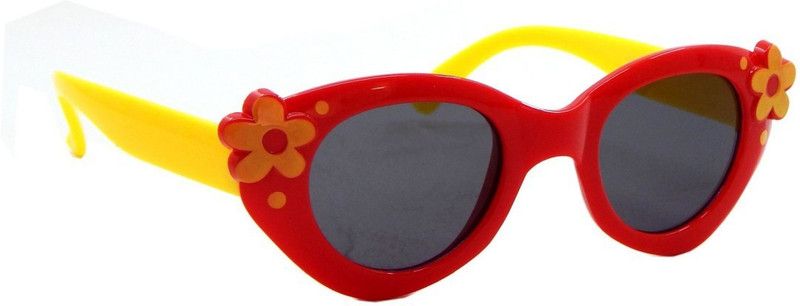 UV Protection Cat-eye Sunglasses (55)  (For Girls, Black)