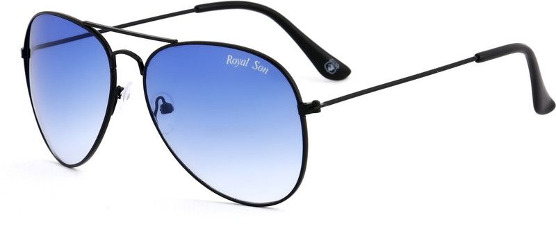 Mirrored Aviator Sunglasses (Free Size)  (For Men, Blue, Black)