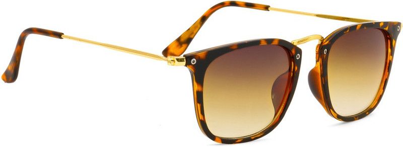 UV Protection Rectangular Sunglasses  (For Men & Women, Brown)