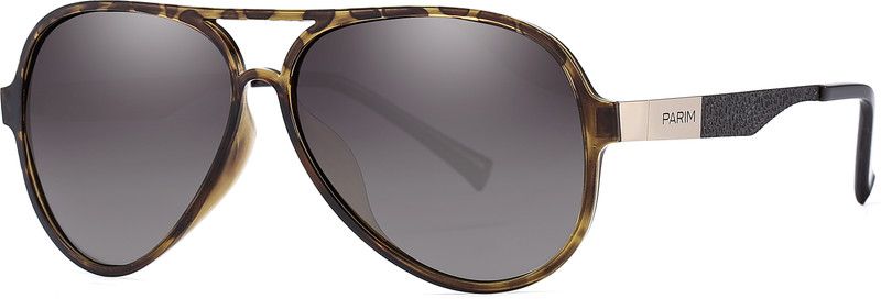 Polarized, Gradient, UV Protection Aviator Sunglasses (58)  (For Men, Brown)