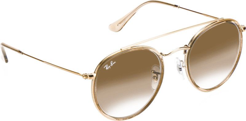 Gradient Aviator Sunglasses (51)  (For Men & Women, Brown)