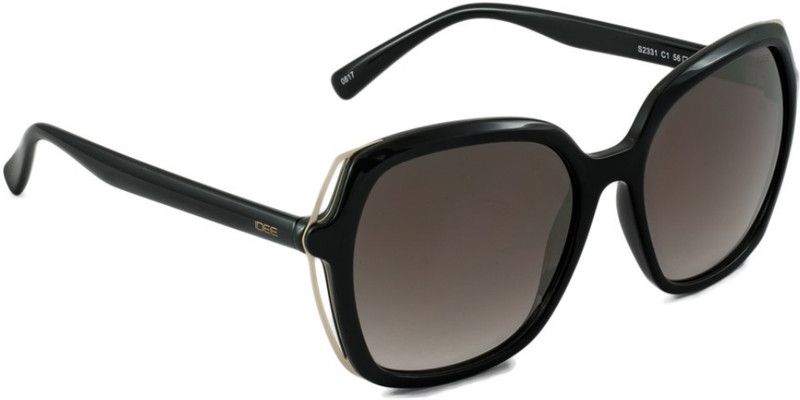 Mirrored Retro Square Sunglasses (56)  (For Women, Golden)