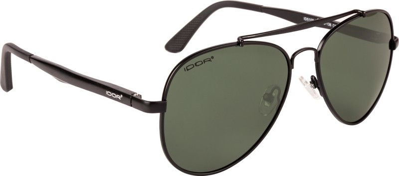 Polarized Aviator Sunglasses (58)  (For Boys, Green)