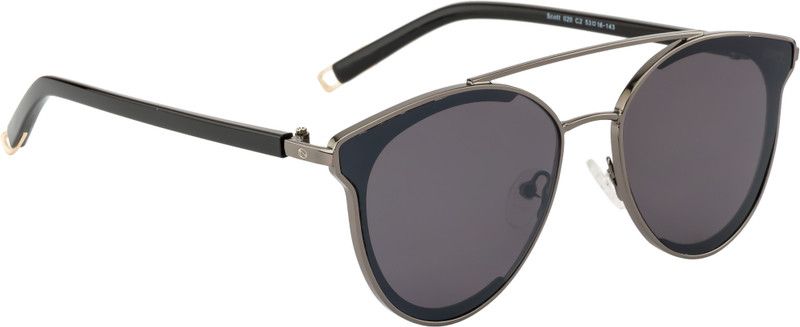 UV Protection Aviator Sunglasses (53)  (For Women, Black)