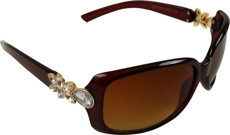 Polarized Wayfarer Sunglasses (Free Size)  (For Girls, Brown)