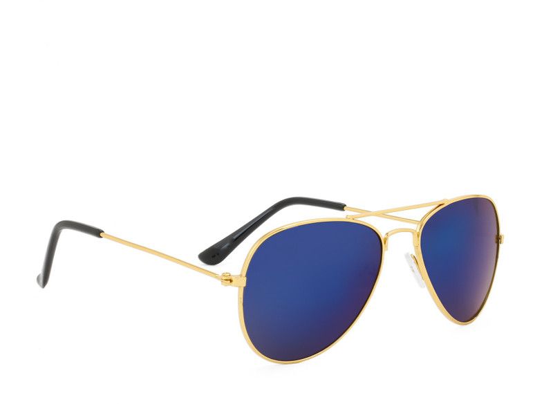 Mirrored Aviator Sunglasses (Free Size)  (For Boys & Girls, Blue)