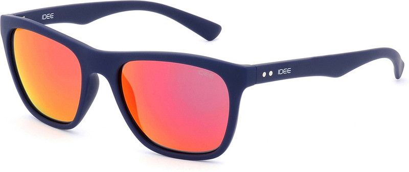 Mirrored, UV Protection Wayfarer Sunglasses (53)  (For Men & Women, Red)