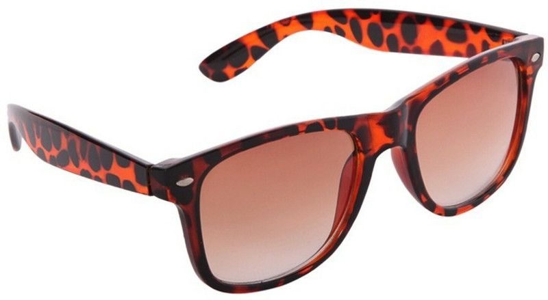 UV Protection, Gradient Wayfarer Sunglasses (54)  (For Men, Brown, Black)