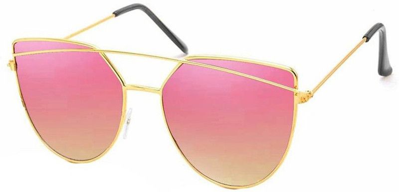 UV Protection, Mirrored Aviator Sunglasses (50)  (For Men & Women, Pink)