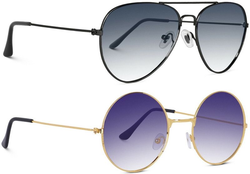 Polarized Round Sunglasses (Free Size)  (For Men & Women, Violet)