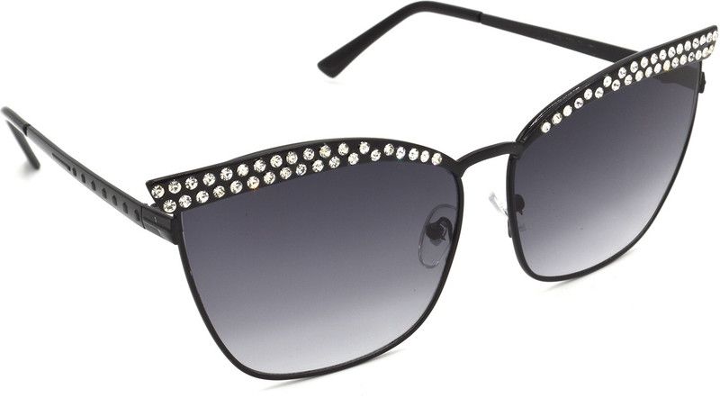 Gradient, Mirrored, UV Protection Cat-eye Sunglasses (Free Size)  (For Men & Women, Multicolor)