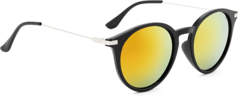 Mirrored Round Sunglasses (Free Size)  (For Men & Women, Red)