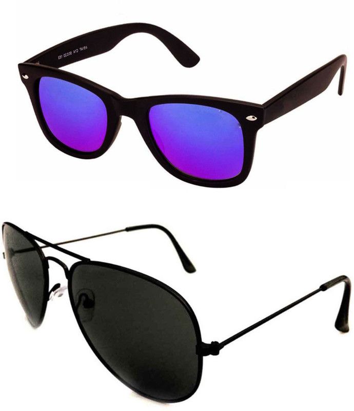 UV Protection Aviator Sunglasses (Free Size)  (For Men & Women, Black, Brown)