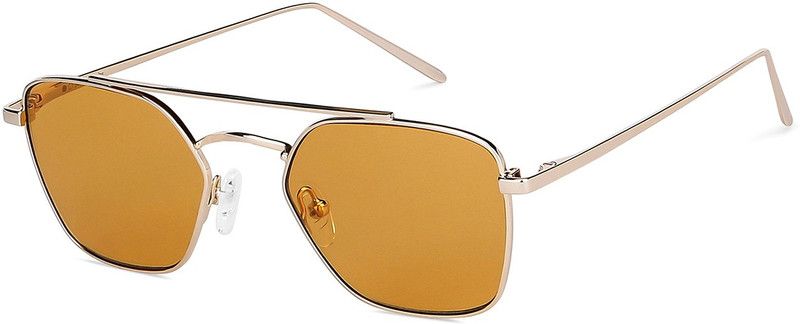 Polarized, UV Protection Retro Square Sunglasses (51)  (For Men & Women, Brown)