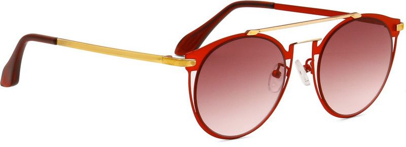 UV Protection Round Sunglasses (Free Size)  (For Women, Red)