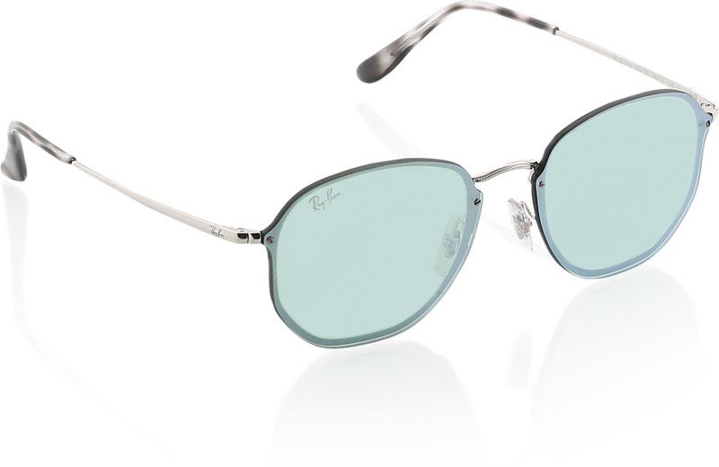 Mirrored Retro Square Sunglasses (58)  (For Men & Women, Silver)