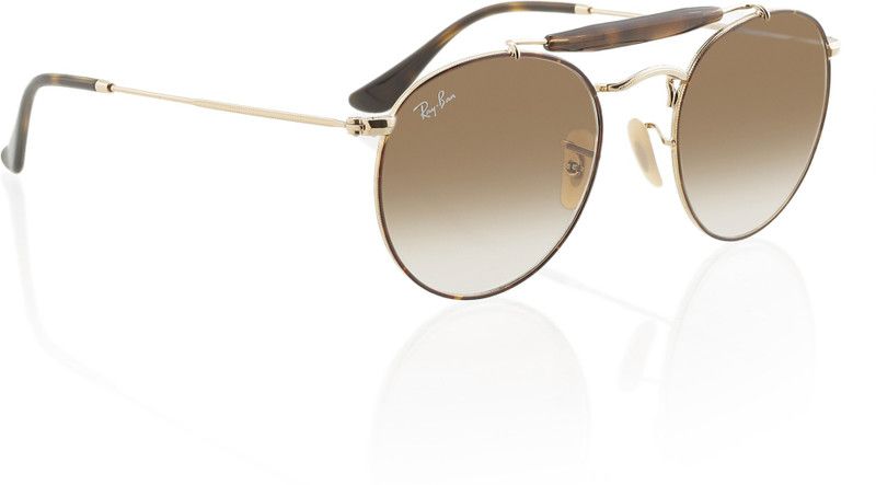 Gradient Round Sunglasses (50)  (For Men & Women, Brown)