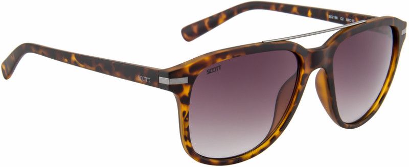 Gradient Aviator Sunglasses (56)  (For Men & Women, Violet)