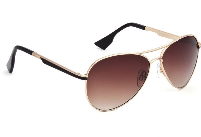Gradient Aviator Sunglasses (56)  (For Men, Brown)