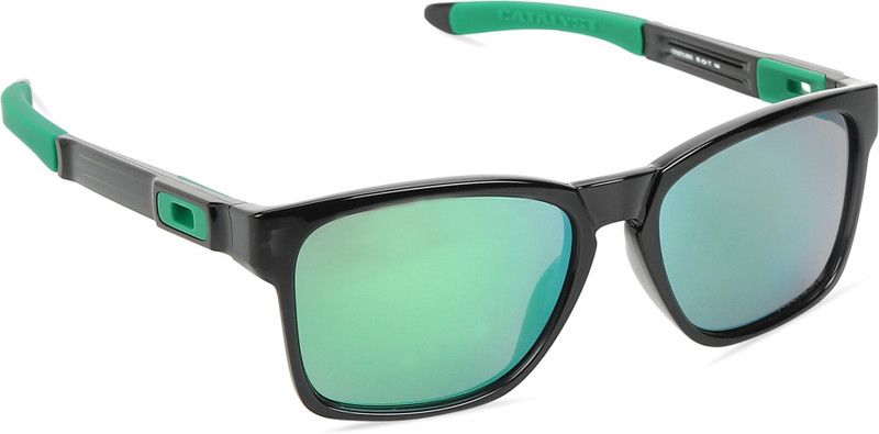 CATALYST Retro Square Sunglass  (For Men & Women, Green)