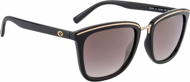 Mirrored Wayfarer Sunglasses (55)  (For Women, Grey)