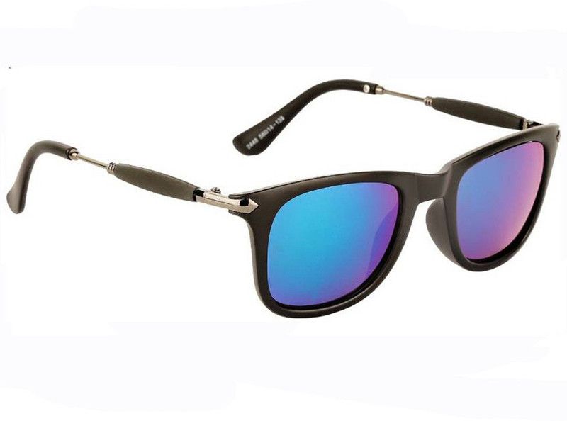 UV Protection, Mirrored Wayfarer Sunglasses (50)  (For Men & Women, Green)