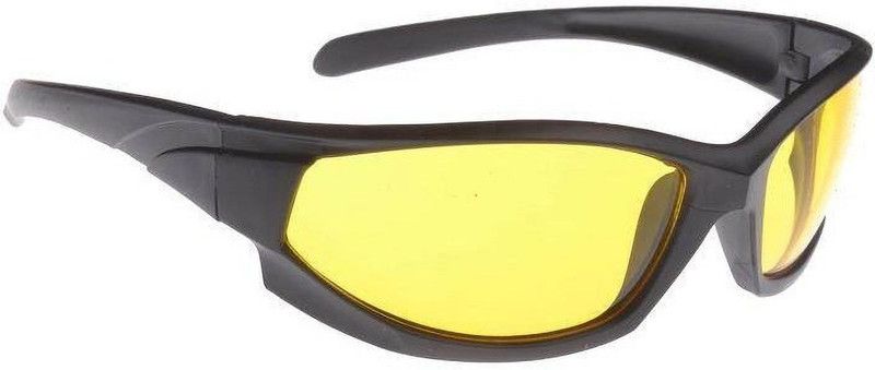Sports Sunglasses (Free Size)  (For Men, Yellow)