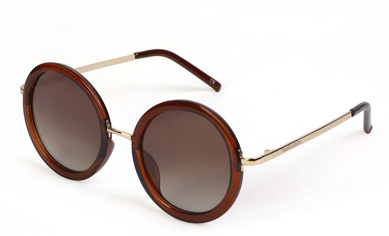 Gradient, Polarized, UV Protection Round Sunglasses (Free Size)  (For Women, Brown)