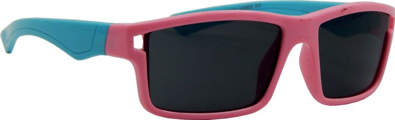 Gradient, UV Protection Rectangular Sunglasses (Free Size)  (For Boys & Girls, Black)