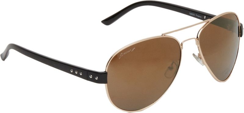 Mirrored, Polarized Round Sunglasses (Free Size)  (For Men & Women, Brown)