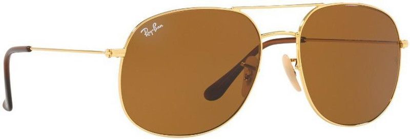 UV Protection Retro Square Sunglasses (57)  (For Men & Women, Brown)