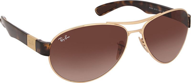 Gradient Oval Sunglasses (Free Size)  (For Men, Brown)