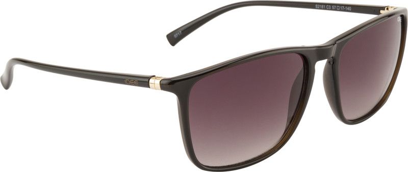 Gradient Rectangular Sunglasses (57)  (For Men, Green)