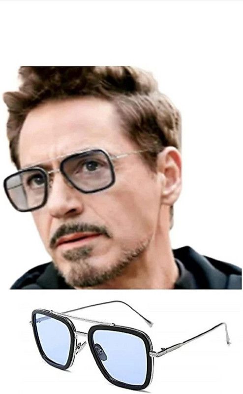 Retro Square, Spectacle Sunglasses  (For Men & Women, Blue)