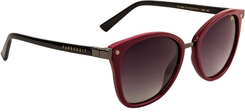 Polarized Oval Sunglasses (61)  (For Women, Grey)