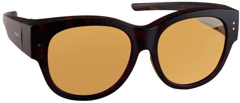 Polarized Round Sunglasses (56)  (For Women, Brown)