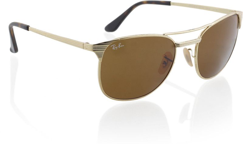 UV Protection Retro Square Sunglasses (55)  (For Men, Brown)