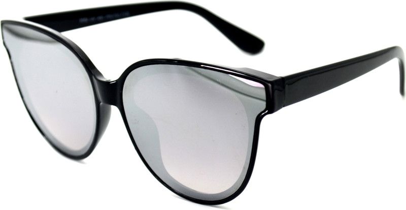 Mirrored, UV Protection Over-sized Sunglasses (Free Size)  (For Women, Clear)