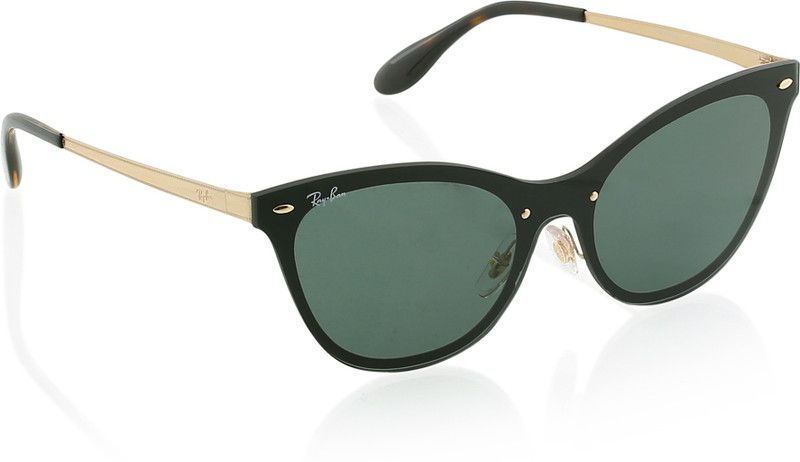 UV Protection Cat-eye Sunglasses (43)  (For Women, Green)