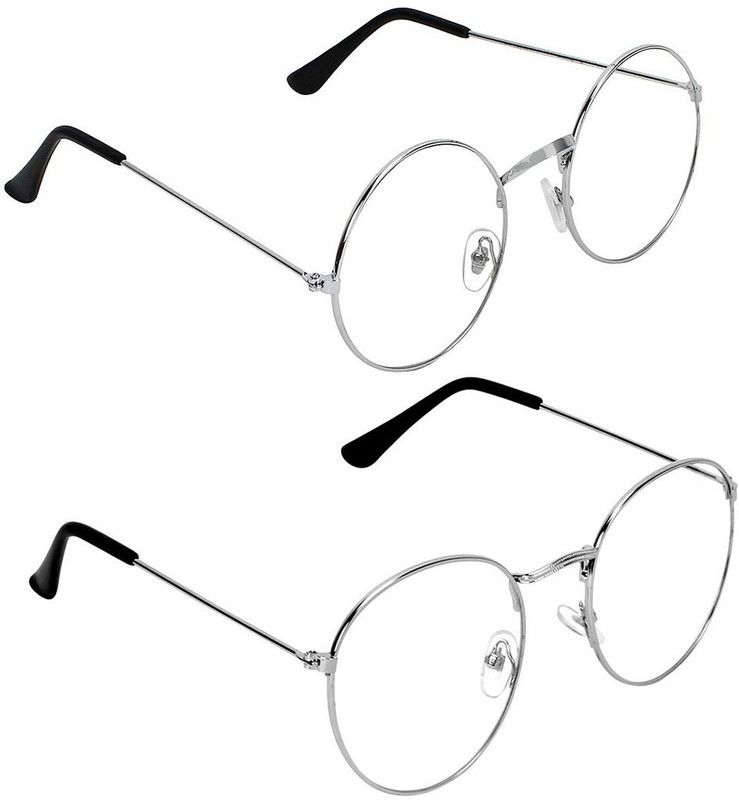 UV Protection Round, Round Sunglasses (Free Size)  (For Men & Women, Clear)